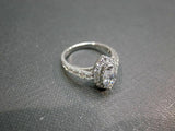 3Ct Marquise Cut VVS1 Diamond Accents Halo Engagement Ring 14K White Gold Finish