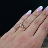 1.7ct Oval Cut Peach Morganite Engagement Ring Solitaire 14k Rose Gold Finish