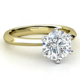 1ct Round Cut VVS1D Diamond Classic Solitaire Engagement Ring 14k Gold Finish