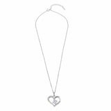 1ct Round Cut VVS1D Diamond Heart Shaped Pendant 14k White Gold Finish NO CHAIN