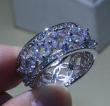 4ct Marquise Cut Diamond Wedding Ring Band 14k White Gold Finish Trendy Eternity