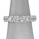 4Ct Round Brilliant Diamond Ice Eternity Wedding Band Ring 14K White Gold Finish