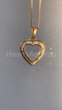 1ct Baguette Simulated Diamond Heart Valentine Pendant 14k Yellow Gold Plated