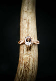 1ct Oval Cut Peach Morganite Engagement Ring 14k Rose Gold Finish Infinity Women