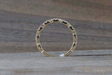 0.9ct Round Cut Diamond Wedding Band 14k Yellow Gold Finish Dainty 3/4 Eternity