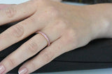 2ct Round Cut Pink Sapphire Three Row Eternity Wedding Band 14k Yellow Gold Over