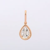 2ct Diamond Pendant Marquise Pear Cut Cluster Halo 14k Yellow Gold Over NO CHAIN