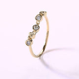 1ct Round Cut Diamond Open Link Stackable Minimalist Band 14k Yellow Gold Finish