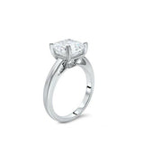 2Ct Asscher Cut Diamond Solitaire Engagement Ring Women 14K White Gold Finish