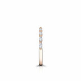 Stackable Half Eternity Wedding Band 0.23ct Marquise Diamond 14k Rose Gold Over