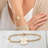 Custom Adjustable Medical Alert ID Bracelet Unisex 14k Yellow Gold Plated