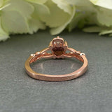 1ct Heart Cut Red Garnet Claddagh Design Engagement Ring 14k Rose Gold Finish