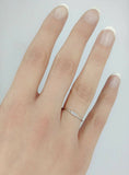 0.2ct Baguette Cut Diamond Minimalist Slim Engagement Ring 14k White Gold Finish