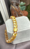 7ct Round Cut Simulated Yellow Citrine Tennis Bracelet 14k Yellow Gold Plated