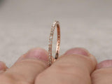 Full Eternity Anniversary Wedding Band 1ct Round Cut Diamond 14k RoseGold Finish