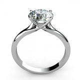 1.4ct Round Cut Diamond Stylish Solitaire Engagement Ring 14k White Gold Finish