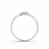 1ct Engagement Ring Round Cut Diamond Floral Solitaire 14k White Gold Finish