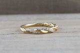 2ct Round Cut Diamond Wedding Band Twisted Rope Infinity 14k Yellow Gold Finish