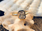 2.1ct Engagement Ring Radiant Cut Diamond Solitaire Women 14k Yellow Gold Finish