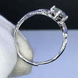 2.1ct Round Cut Diamond Engagement Ring Split Shank Solitaire 14k WhiteGold Over