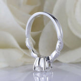 1.3ct Heart Cut Diamond Engagement Ring Infinity Twisted 14k White Gold Finish