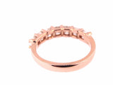 4Ct Asscher Cut VVS1/D Diamond Half Eternity Wedding Band 14K Rose Gold Finish