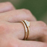 1.2ct Baguette Cut Diamond Engagement Ring 14k Yellow Gold Finish Bridal Set