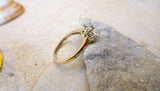 1.4ct Round Cut Diamond Engagement Ring 14k Yellow Gold Finish Halo Solitaire