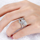 2.5Ct Marquise Cut Diamond Floral Leaves Engagement Ring 14K White Gold Finish