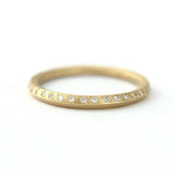 0.5ct Round Cut VVS1D Diamond Wedding Band 14k Yellow Gold Finish Half Eternity