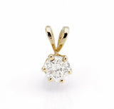 1ct Round Cut VVS1D Diamond Fancy Design Pendant 14k Yellow Gold Finish NO CHAIN