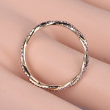 1.2ct Round Cut Purple Amethyst Infinity Wedding Band Ring 14k Rose Gold Finish