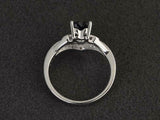 2ct Engagement Ring Heart Cut Diamond Curved Bridal Set 14k White Gold Finish