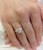 1ct Heart Cut Simulated Diamond Minimalist Trilogy Ring 14k Yellow Gold Plated