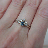 1.2ct Round Cut London Blue Topaz Engagement Ring Bridal Set 14k White Gold Over