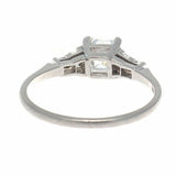 1.2ct Asscher Cut Diamond Engagement Ring 5 Stone Solitaire 14k WhiteGold Finish