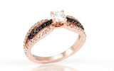 1.5ct Round Cut Diamond Engagement Ring Split Band Solitaire 14k RoseGold Finish