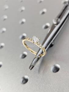 1ct Heart Simulated Diamond Solitaire with Accents Ring 14k Yellow Gold Plated