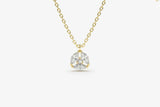 0.7ct Diamond Pendant Chain Marquise Cut Solitaire Cluster 14k YellowGold Finish