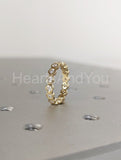 1ct Round Cut Moissanite Bezel Full Eternity Wedding Band 14k Yellow Gold Plated