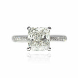 1.2ct Princess Cut Diamond Engagement Ring Accents Solitaire 14k White Gold Over