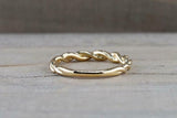 2ct Round Cut Diamond Wedding Band Twisted Rope Infinity 14k Yellow Gold Finish