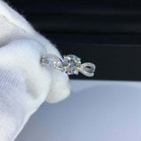 1.65ct Round Cut Diamond Engagement Ring Split Shank Band 14k White Gold Finish