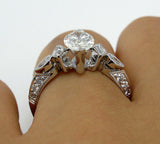 4Ct Marquise Cut Diamond Milgrain Art Deco Engagement Ring 14K White Gold Finish