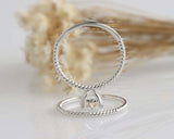 1.2ct Round Cut Diamond Engagement Ring Twist Rope Bridal Set 14k WhiteGold Over