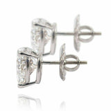 1.2ct Heart Cut Diamond Solitaire Stud Earrings 14k White Gold Finish