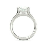 3Ct Cushion Cut Diamond Split Band Solitaire Engagement Ring 14K White Gold Over