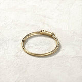 Stackable Minimalist Engagement Ring 0.2ct Baguette Diamond 14k Yellow Gold Over