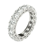 4.5Ct Asscher Cut DVVS1 Diamond Full Eternity Wedding Band 14K White Gold Finish