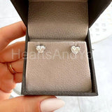 0.5ct Heart Cut Simulated Diamond Solitaire Stud Earrings 14k White Gold Plated